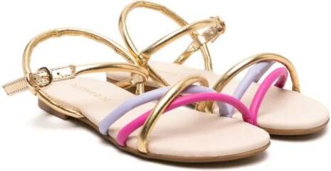 Florens open-toe leather sandals Gold
