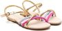 Florens open-toe leather sandals Gold - Thumbnail 1