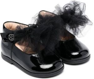 Florens patent ballerina shoes Black