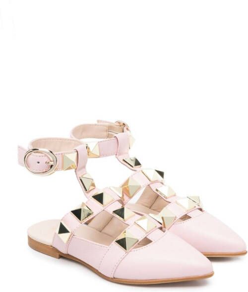 Florens Rockstud closed-toe sandals Pink
