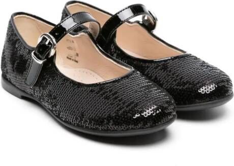 Florens sequin ballerina shoes Black