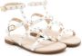 Florens stud-embellished leather gladiator sandals White - Thumbnail 1
