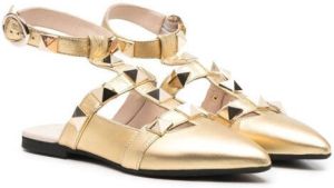 Florens stud embellished sandals Gold