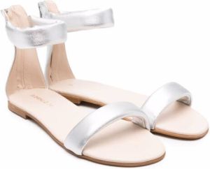 Florens TEEN rear zip-fastening sandals Silver