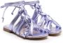Florens Treccia leather sandals Purple - Thumbnail 1