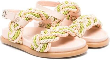 Florens woven-cords sandals Pink