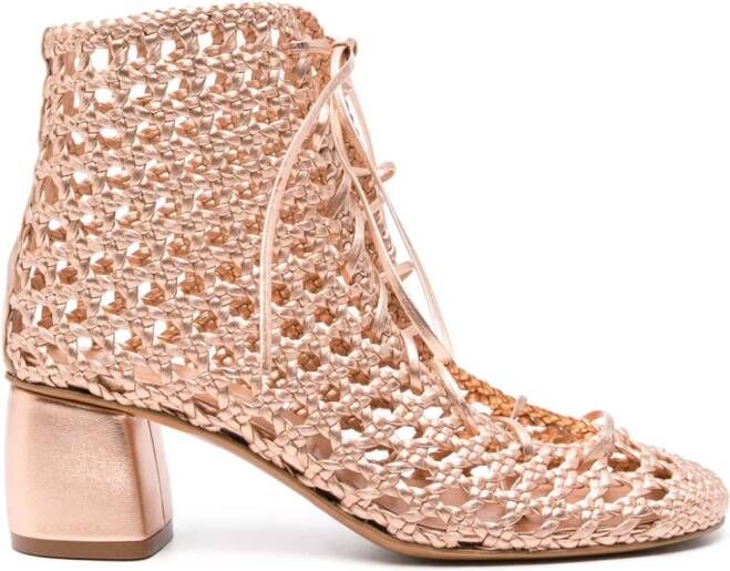 Forte 60mm woven ankle boots Pink