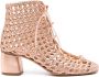 Forte 60mm woven ankle boots Pink - Thumbnail 1
