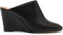 Forte 85mm round-toe leather mules Black - Thumbnail 1