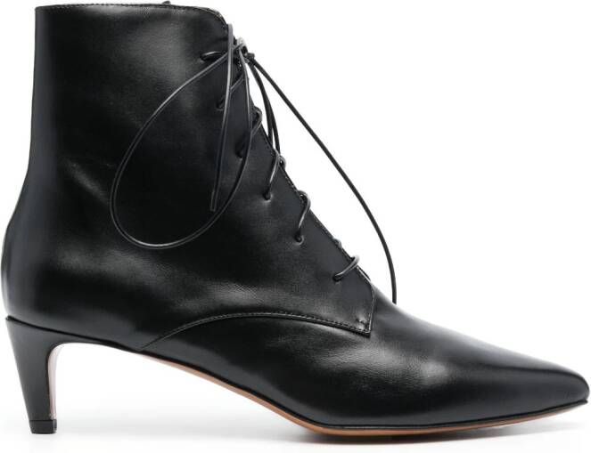 Forte panelled 50mm lace-up ankle boots Black