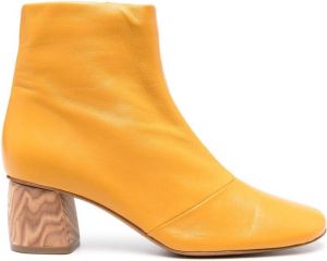 Forte wooden-heel ankle boots Orange