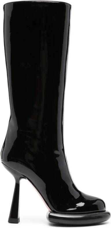 Francesca Bellavita Love 120mm patent leather boots Black