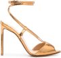 Francesco Russo 105mm snakeskin-effect leather sandals Gold - Thumbnail 1