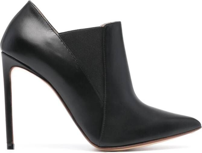 Francesco Russo 110mm pointed-toe leather boots Black