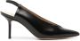 Francesco Russo 80mm pointed-toe slingback pumps Black - Thumbnail 1