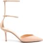 Francesco Russo double-strap 75mm leather pumps Neutrals - Thumbnail 1