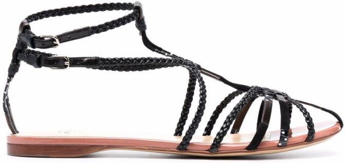 Francesco Russo open-toe strapped sandals Black