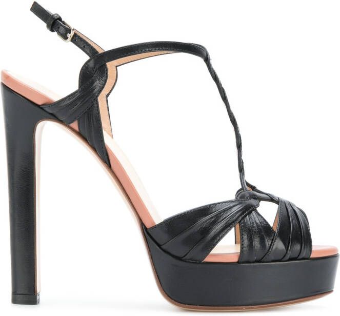 Francesco Russo T-bar 130 sandals Black