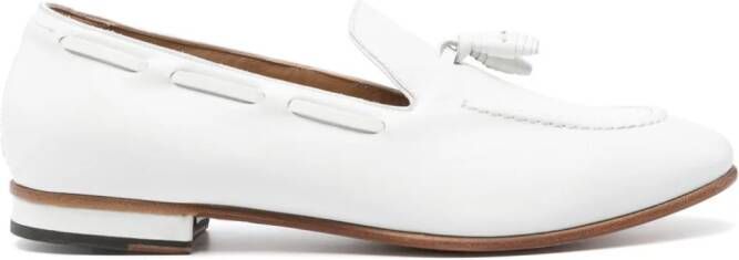 Francesco Russo tassel-detail leather loafers White