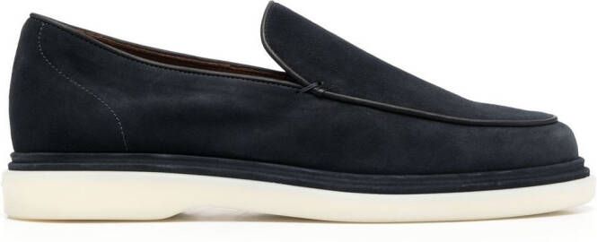 Fratelli Rossetti calf-suede slip-on loafers Blue