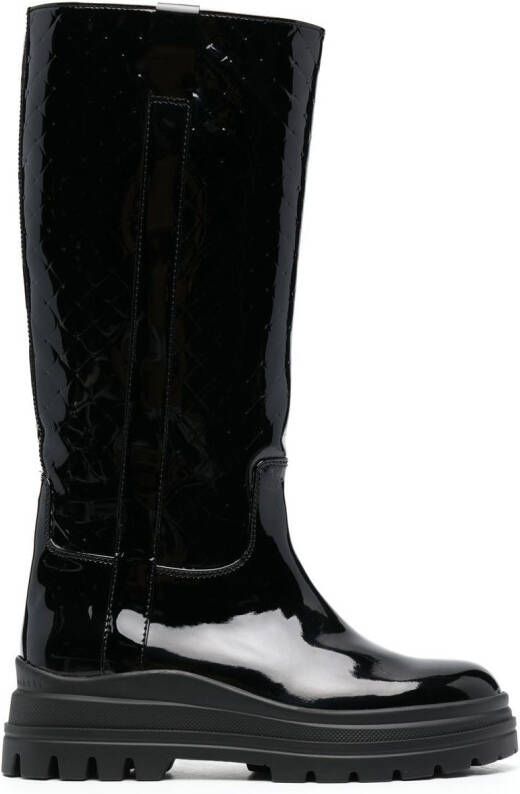 Fratelli Rossetti high-shine finish knee-length boots Black