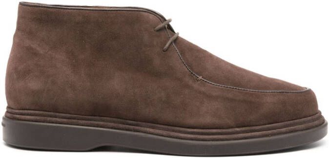 Fratelli Rossetti lace-up suede boots Brown