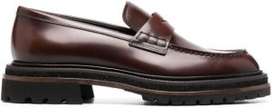 Fratelli Rossetti leather penny loafers Brown