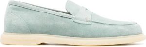 Fratelli Rossetti penny-slot suede loafers Blue