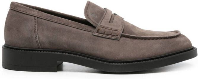 Fratelli Rossetti penny-slot suede loafers Grey