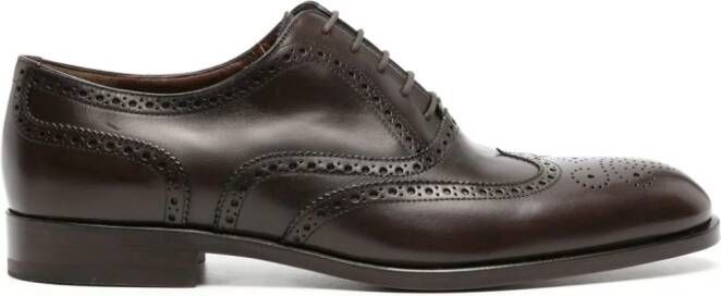 Fratelli Rossetti perforated-detail leather Oxford shoes Brown