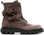 Fratelli Rossetti suede buckle-strap lace-up boots Brown - Thumbnail 1