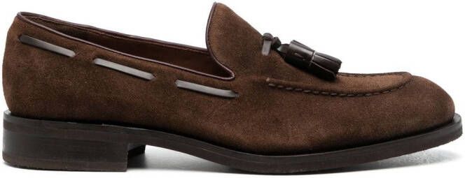 Fratelli Rossetti tassel-detail suede loafers Brown