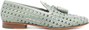 Fratelli Rossetti woven leather loafers Green