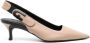 Furla 65mm leather slingback pumps Brown - Thumbnail 1