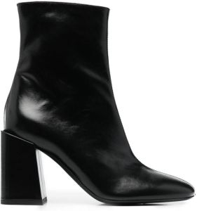Furla 85mm block-heel leather ankle boots Black