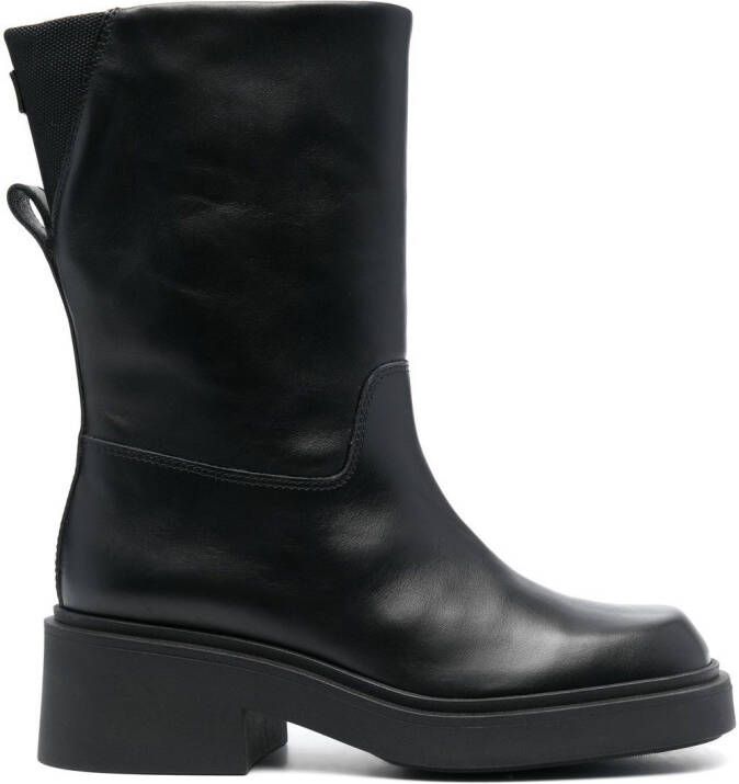 Furla Attitude leather mid-calf boots Black