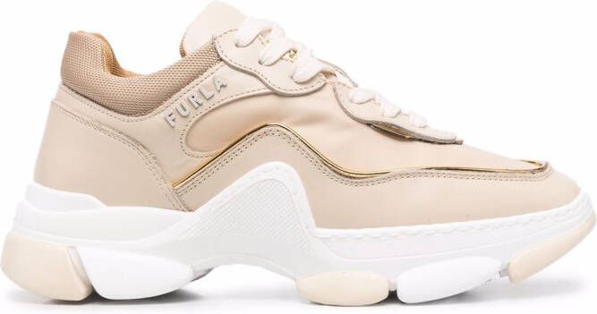 Furla chunky lace-up sneakers Neutrals