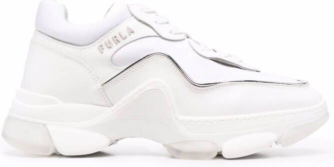 Furla chunky lace-up sneakers White