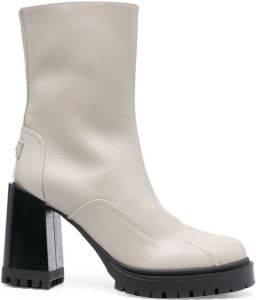Furla Climb leather ankle boots Grey
