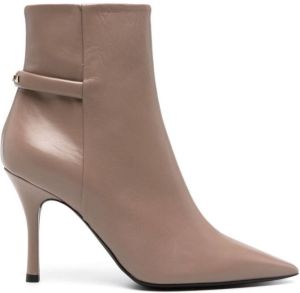 Furla Core 100mm leather ankle boots Grey