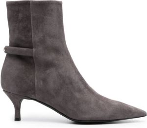 Furla Core 60mm logo-lettering ankle boots Grey