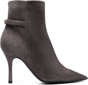 Furla Core 90mm leather boots Grey