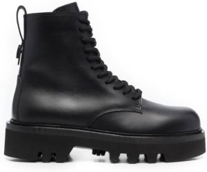 Furla lace-up leather boots O6000