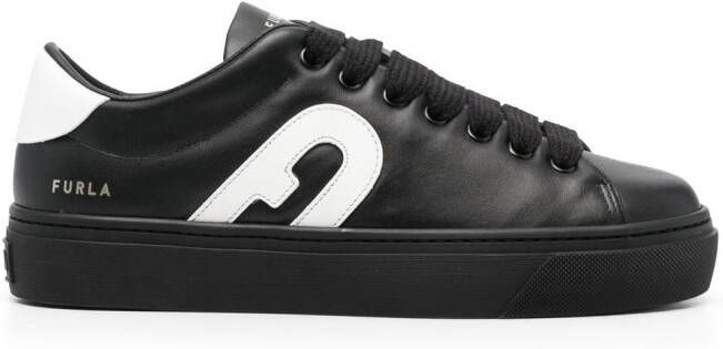 Furla logo-patch low-top sneakers Black