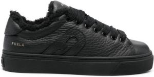 Furla shearling-lined low-top sneakers Black