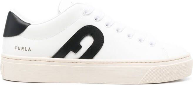 Furla side logo-patch detail sneakers White