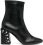 Furla studded-heel 75mm ankle boots Black - Thumbnail 1