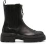 Furla panelled leather ankle boots Black - Thumbnail 1