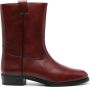 FURSAC Camargue-style leather boots Red - Thumbnail 1