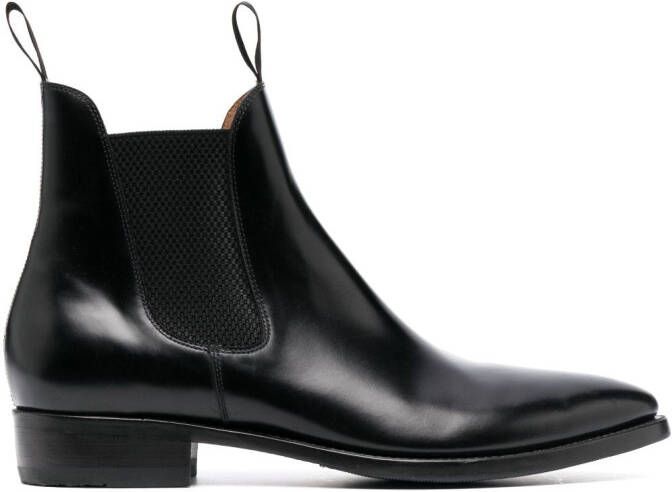 FURSAC double pull-tab leather boots Black